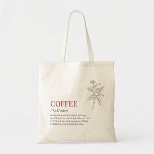 Funny Coffein Wörterbuch Definition Wittlicher Kaf Tragetasche