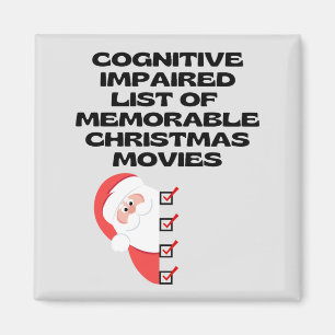 Funny Cognitive Weihnachts-Filmliste Magnet