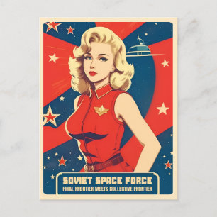 Funny Cold War sowjetische UdSSR Space Race Spaß Postkarte