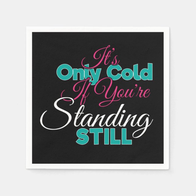 Funny Cold Weather Winter Wanderangebot Serviette (Vorderseite)