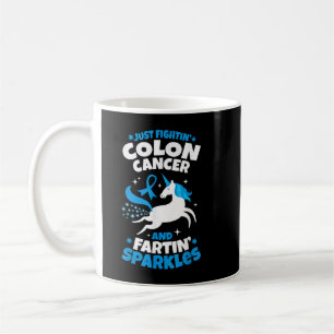 Funny Colon Cancer Fighter Kämpfen Unicorn Zitat Kaffeetasse