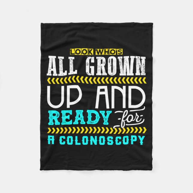 Funny Colonoscopy Joke Medical Humor Checkup  Fleecedecke (Vorderseite)