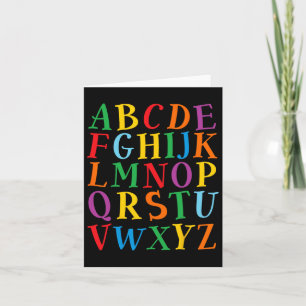 Funny Color Letters Alphabet Lernen Abcs Kindergar Karte
