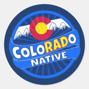 Funny Colorado Fahne krasse native Aufkleber