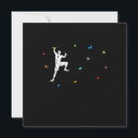 Funny Colorful Boulder Climber Geschenk Einladung<br><div class="desc">Einfaches Design für den Bohrer. Ideal für alle,  die gerne bouldern in ihrer Freizeit und klettern als Hobby.</div>