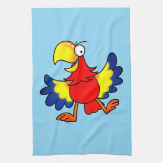 Funny Colorful Cartoon Parrot Bird Geschirrtuch