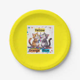 Funny Colorful Cats Party  Pappteller