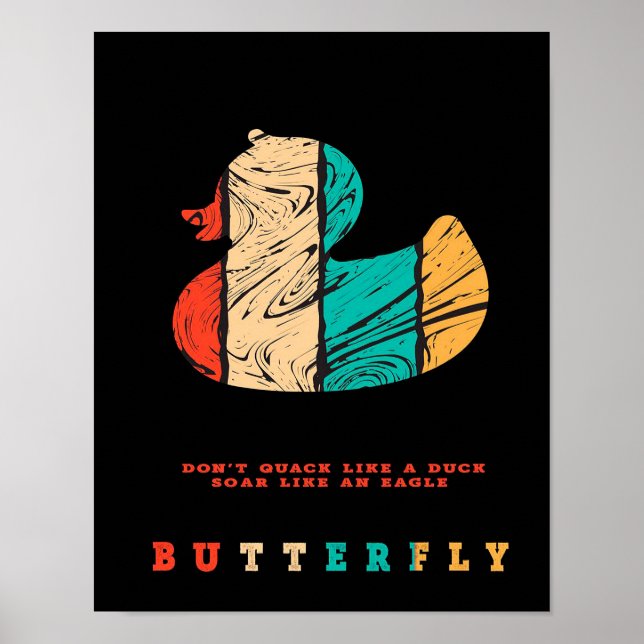 Funny Colorful Duck Art |Perfektes Geschenk zu Hal Poster (Vorne)