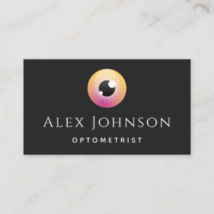 Funny Colorful Eyeball Optometrist Augenarzt Cool Visitenkarte