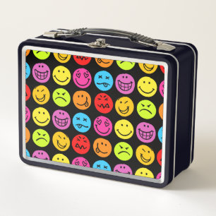 Funny Colorful Faces Metall Brotdose