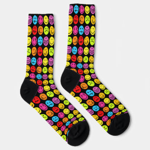 Funny Colorful Faces Socks Socken