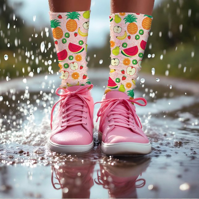 Funny Colorful Frucht Sommer Gesund Gemüse Socken (Von Creator hochgeladen)
