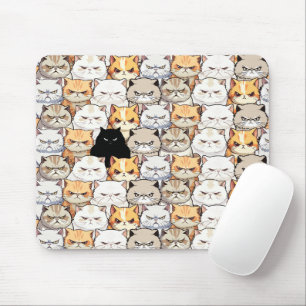 Funny Colorful Moody Meow Cats Kitten Haustier Mus Mousepad