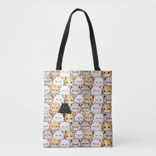Funny Colorful Moody Meow Cats Kitten Haustier Mus Tasche