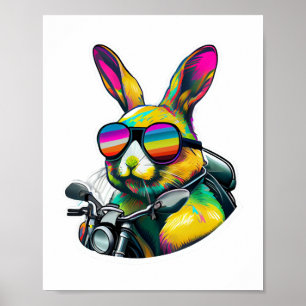 Funny Colorful Ostersonne Grafik Design Poster