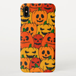 Funny Colorful Pumpkins Faces Sketch Halloween iPhone Hülle