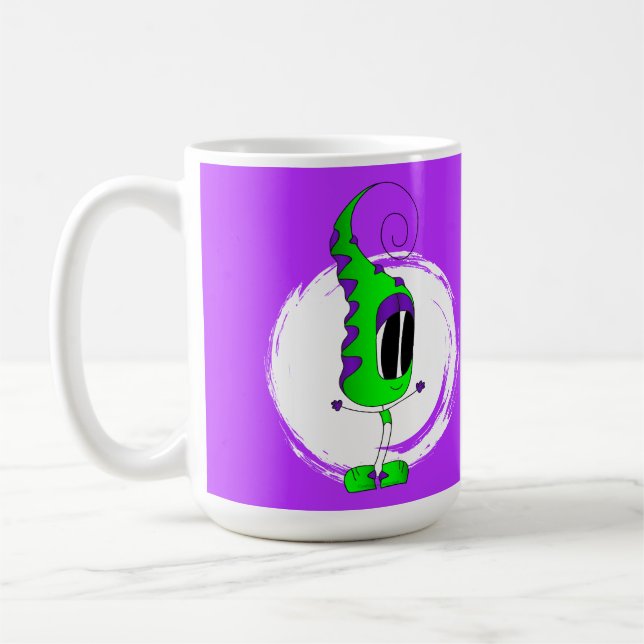 Funny, Colorful, Quirky, Cartoon Character Kaffeetasse (Links)