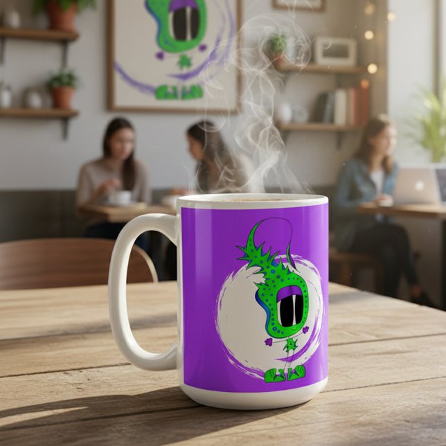 Funny, Colorful, Quirky, Cartoon Character Kaffeetasse (Take a look at this very cool mug!)