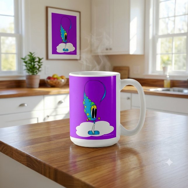 Funny, Colorful, Quirky, Cartoon Character Kaffeetasse (Take a look at this very cool cartoon character mug!)