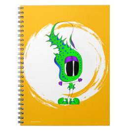 Funny, Colorful, Quirky, Cartoon Character Notizblock