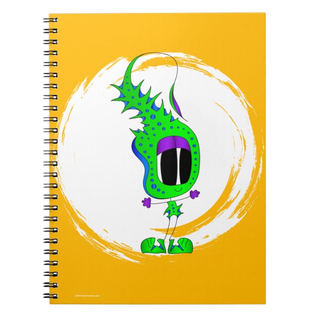 Funny, Colorful, Quirky, Cartoon Character Notizblock (Vorderseite)