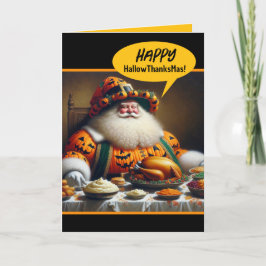 Funny Combo Halloween, Erntedank und Weihnachten Karte