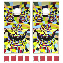 Funny Comedy Clown Aquarellmalerei