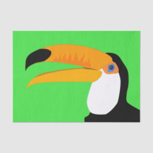 Funny Comic Cartoon Toucan Vogellächeln Seidenpapier