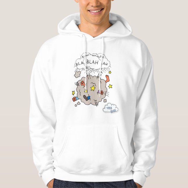 Funny Comic Fight Cloud Men's Pullover Hoodie (Devant)