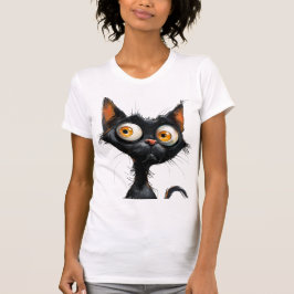 Funny Comic Karikatur Katze T-Shirt