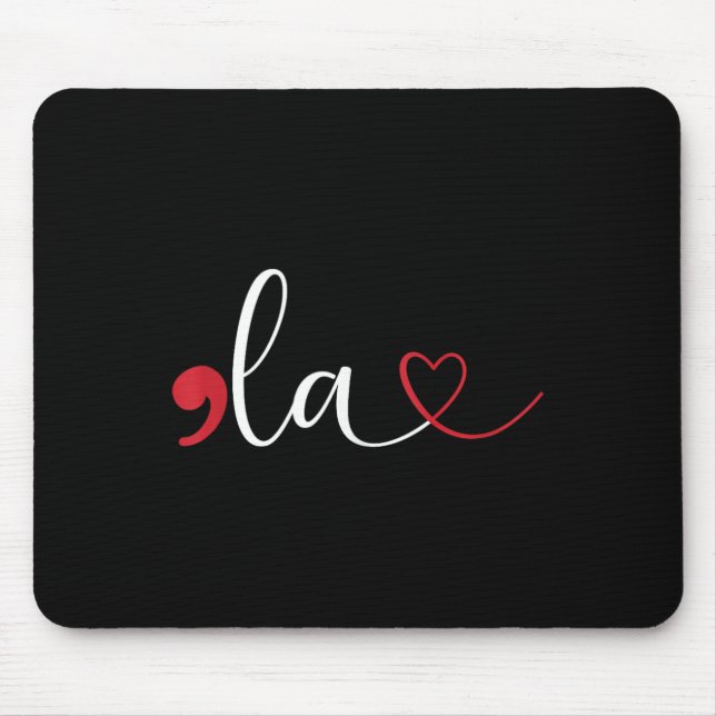 Funny Comma La Kamala Harris Punctuation La Electi Mousepad (Vorne)