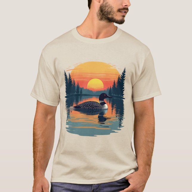 Funny Common Loon - Minnesota Bird Watcher T-Shirt (Vorderseite)
