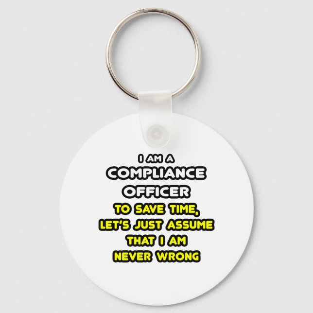 Funny Compliance Officer T - Shirt Schlüsselanhänger (Vorderseite)