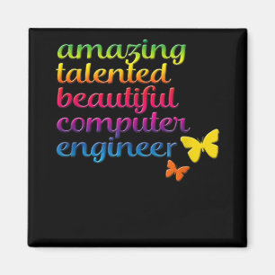 Funny Computer Engineer Niedliche Mädchentechnik Magnet