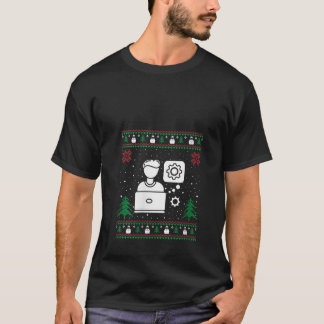 Funny Computer Engineer Weihnachtsmannmütze Ugly C T-Shirt