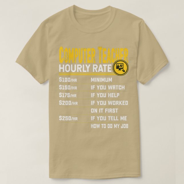 Funny Computer Lehrer Lehrer Lehrer Tutor H T-Shirt (Design vorne)