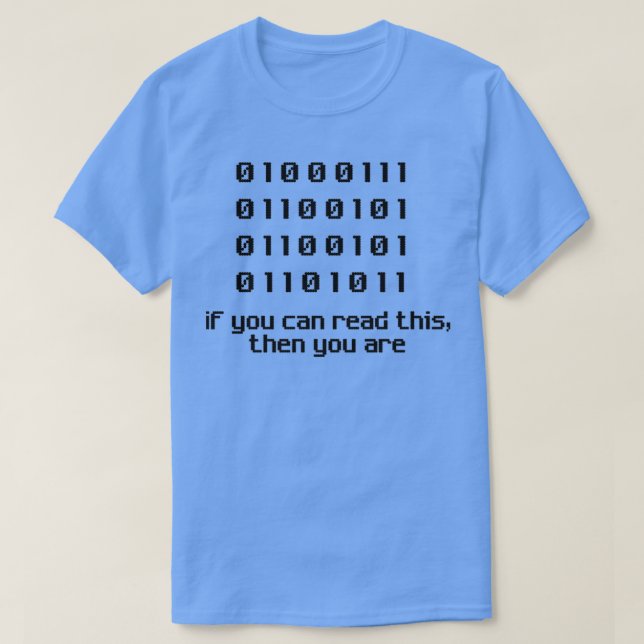 Funny Computer Science Programmer Binary Code Geek T-Shirt (Design vorne)