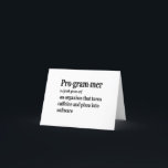 Funny Computer Science Programmer Definition Dankeskarte<br><div class="desc">witzig, Geschenk, Geburtstag, Computer, Code, Programmierer, Geek, Entwickler, Software, </div>