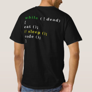 Funny Computer Science Programmer isst Schlafcode T-Shirt