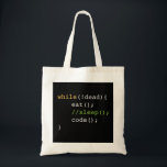 Funny Computer Science Programmer isst Schlafcode Tragetasche<br><div class="desc">Funny Computer Science Programmer isst Schlafcode</div>
