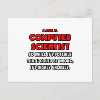 Funny Computer Scientist .. Sehr unwahrscheinlich Postkarte