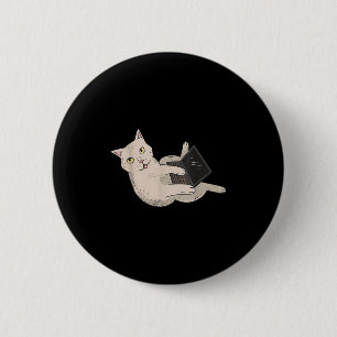 Funny Computer Whisperer Cat It Beruflich Engin Button