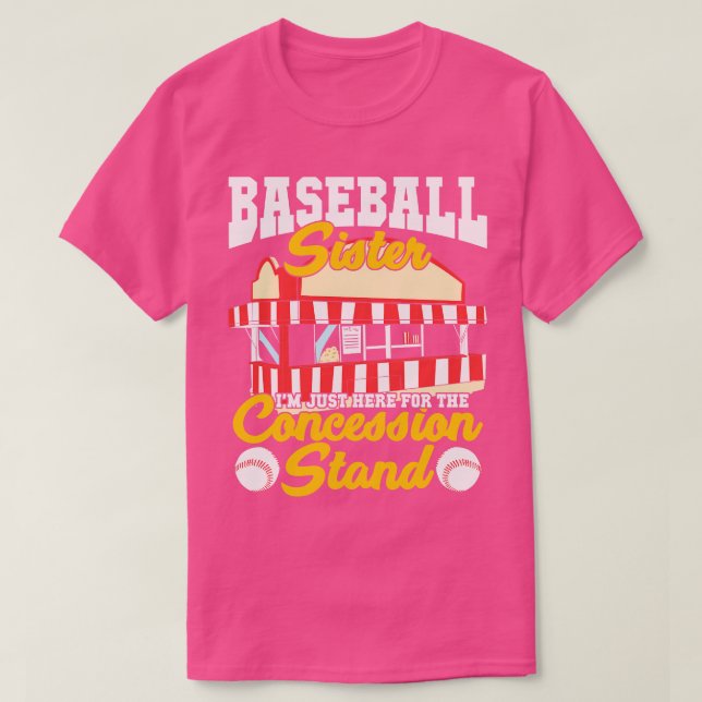 Funny Concession Stand Baseball Sister Gift  T-Shirt (Design vorne)