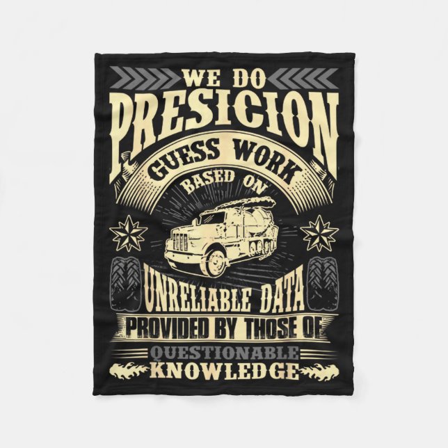 Funny Concrete Finisher We Do Presicion Guess Work Fleecedecke (Vorderseite)