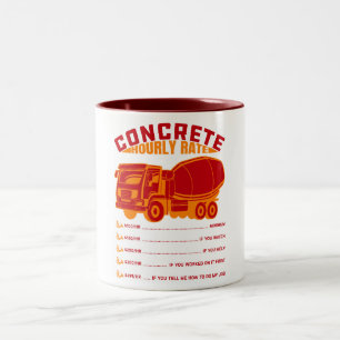 Funny Concrete Stundensatz Zwei-Tonen-Kaffee-Tasse Zweifarbige Tasse