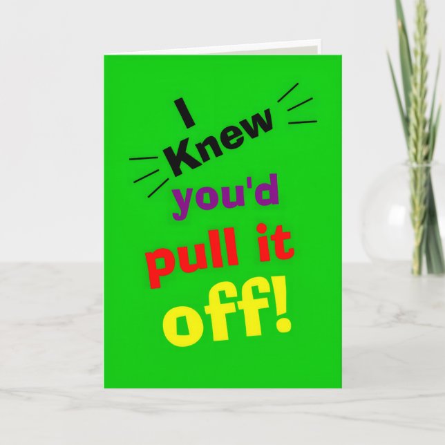 funny congratulations on achievement karte (Vorderseite)