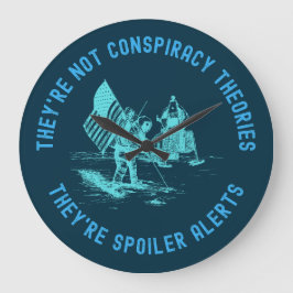 Funny Conspiracy Theory Moon Landing NASA Große Wanduhr