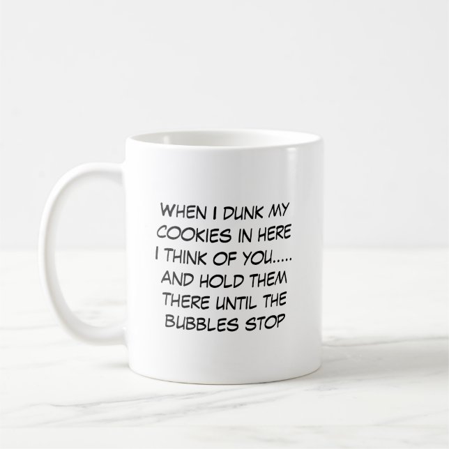 Funny Cookie Dunk Mug | Editable Text (Gauche)