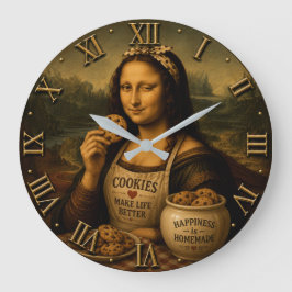 Funny Cookie Mona Lisa Große Wanduhr