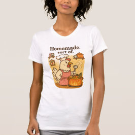 Funny Cooking Chicken Apron – Hen Making Soup T-Shirt